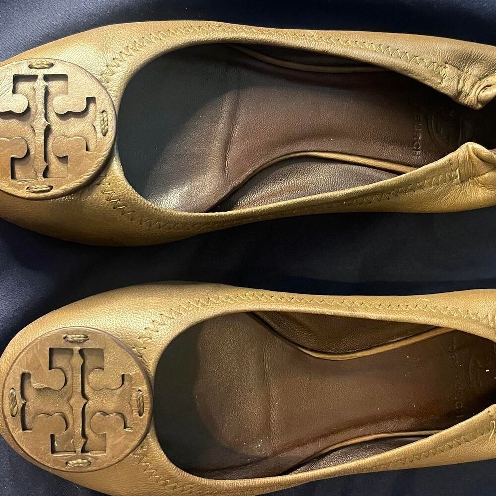 Tory Burch Gold Flats - Picture 3 of 6
